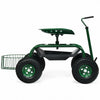 Extendable Handle Garden Cart Rolling Wagon Scooter