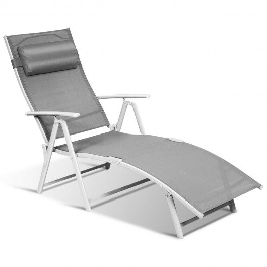 Outdoor Lightweight Folding Chaise Lounge Chair