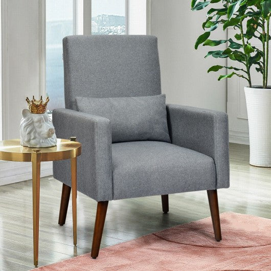 2 in 1 Fabric Upholstered Rocking Chair with Pillow