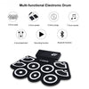 Electronic Silicone Rechargeable Drum Set with Pedals Sticks