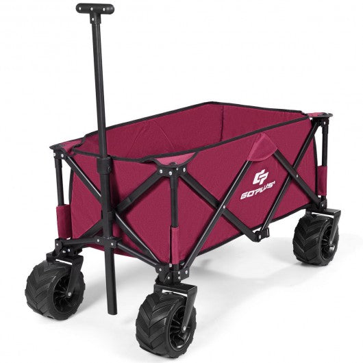 Collapsible Outdoor Utility Garden Trolley Folding Wagon