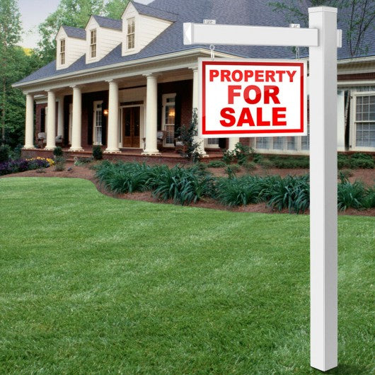 6' Vinyl UPVC Real Estate Sign Post Realtor Yard Sign Post
