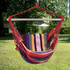 4 Color Deluxe Hammock Rope Chair Porch Yard Tree Hanging Air Swing Outdoor-Red