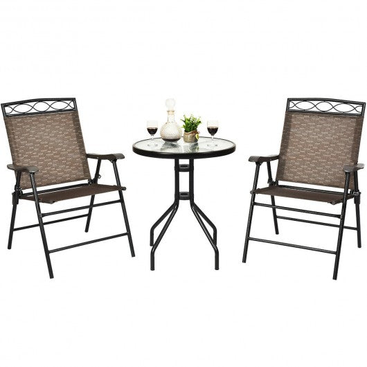 3Pcs Patio Pub Dining Set