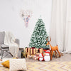 4.5 ft Pre-Lit Premium Snow Flocked Hinged Artificial Christmas Tree