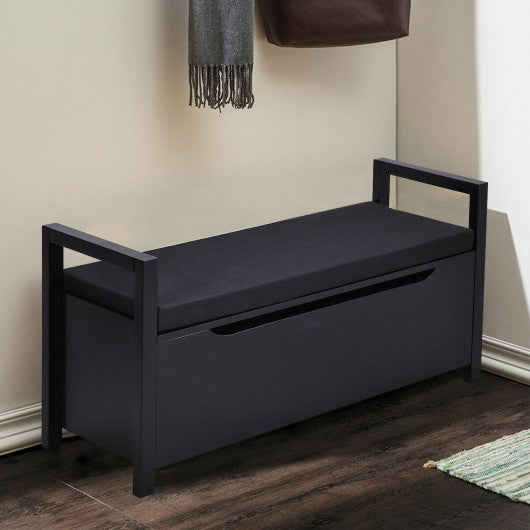 Shoe Bench Hallway Entryway Storage Rack w/ Cushion Seat