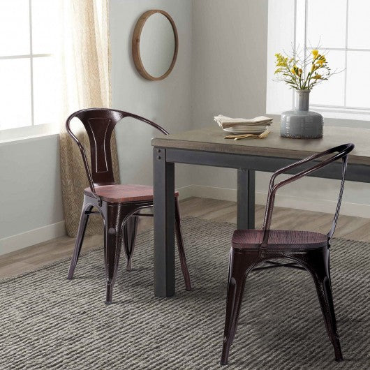 Set of 2 Tolix Style Armchair-Copper