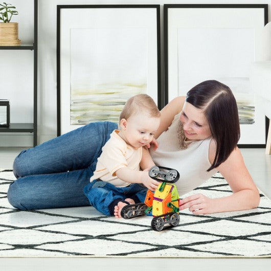 51 Pcs Magnetic Tiles Building Blocks Set