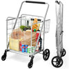 Heavy Duty Folding Utility Shopping Double Cart