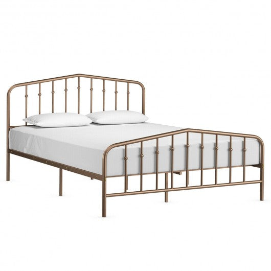 Full Size Metal Bed Frame with Headboard & Footboard
