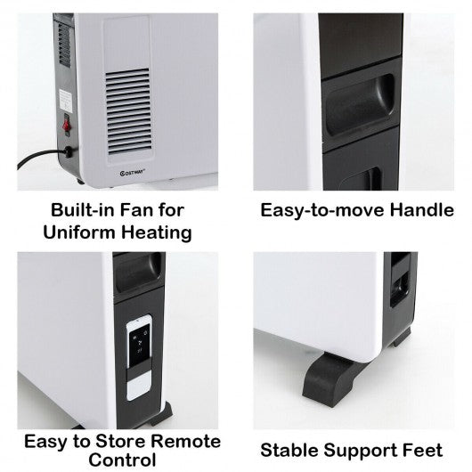 1500 W Freestanding Convector Heater with Remote Control