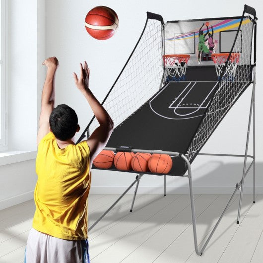Indoor Double Electronic Basketball Game with 4 Balls