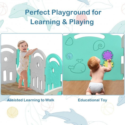 20 Panel Playpen with Music Box & Basketball Hoop