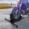 Adjustable Motorcycle Wheel Chock Stand 1800 lb Capacity Upright Fit