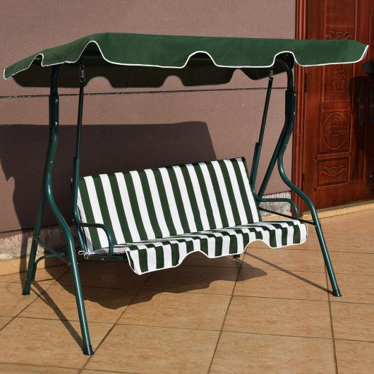 3 Seats Patio Canopy Swing