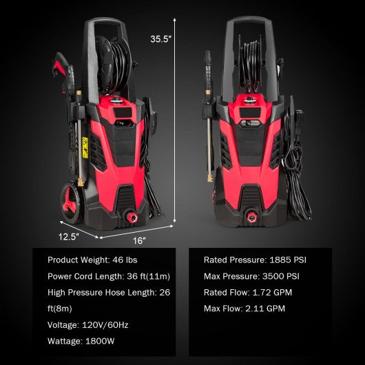 3500 PSI 2.1 GPM High-Pressure Washer with 5 Nozzles