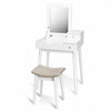 Vanity Dressing Table Set Flip Mirror Desk Furniture Stool