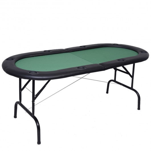 8 Players Texas Holdem Foldable Poker Table