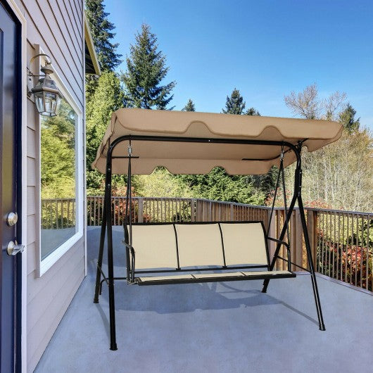 Outdoor Patio Swing Canopy 3 Person Canopy Swing Chair