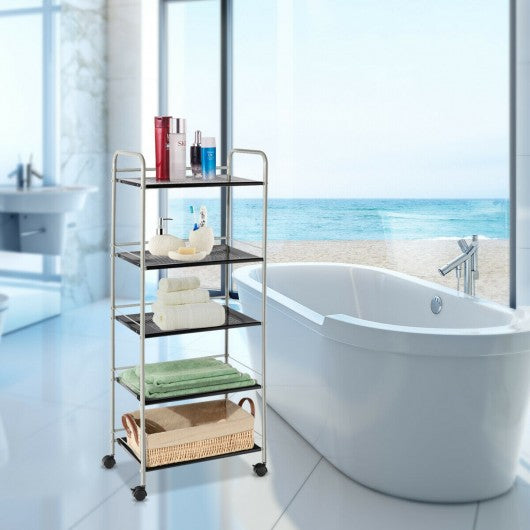 5 Tiers Storage Cart Rack Utility Shelf