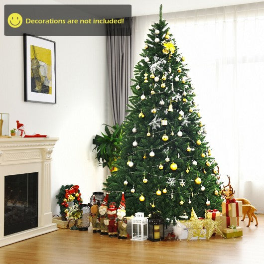 9 Ft Hinged Artificial Christmas Tree with Solid Metal Stand