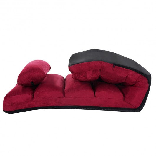 Stylish  Folding Lazy Sofa Chair with Pillow
