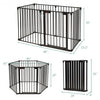 6 Panel Wall-mount Adjustable Baby Safe Metal  Fence Barrier