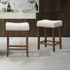 Set of 2 Nailhead Saddle Bar Stools 24