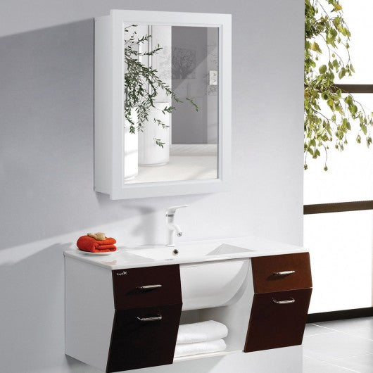 Wall Mounted Adjustable Medicine Storage Mirror Cabinet