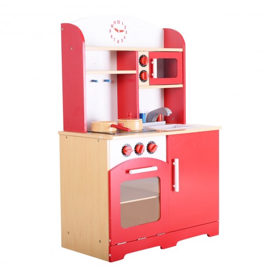 Kids Cooking Pretend Play Toy Kitchen Set