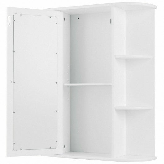 Bathroom Cabinet Single Door Shelves Wall Mount Cabinet