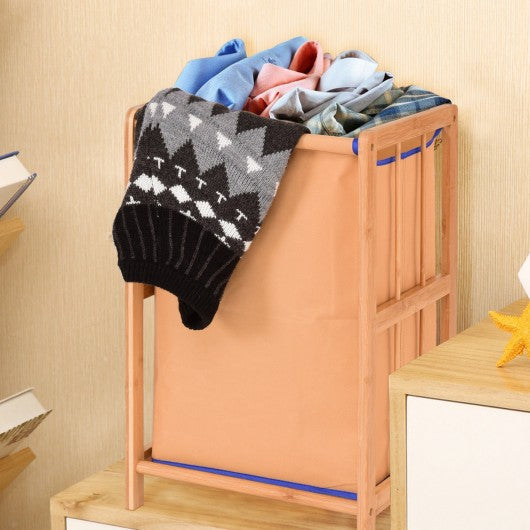 Bamboo Frame Durable Clothes Storage Laundry Hamper