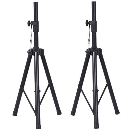 Pair of Tripod Speaker Stands with Carry Bag & Cables