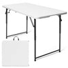 4ft Adjustable Camping and Utility Folding Table