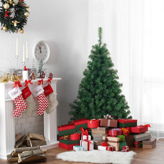 4.5ft PVC Pre-lit Artificial Hinged Christmas Tree 