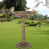 Antique Gold Freestanding Pedestal Bird Bath Feeder