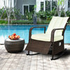 Patio Wicker Porch Garden Lawn Reclining Rocking Chair