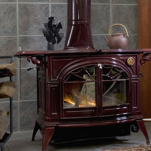 4 Blades Fireplace Stove Fan Fuel Saving Eco USB