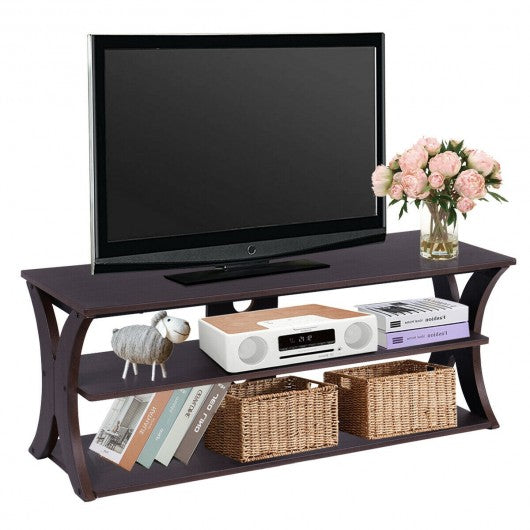 3-Tier TV Stand Storage Console with Storage Shelves
