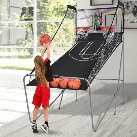 Indoor Double Electronic Basketball Game with 4 Balls