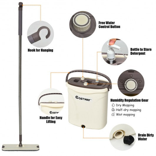 Flat Squeeze Mop and Bucket Set