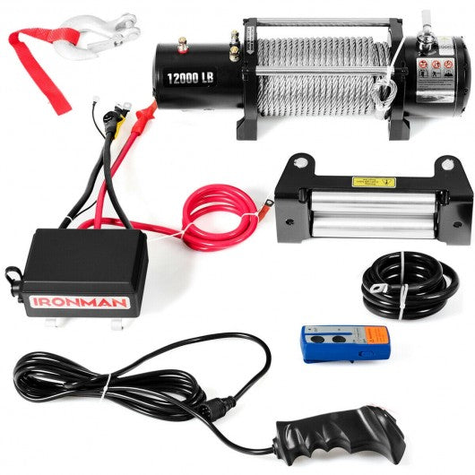 12000 lbs 12V Electric Wireless Remote Control Winch
