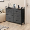 5 Drawers Room Wood Dresser Storage Side Table Display Organizer