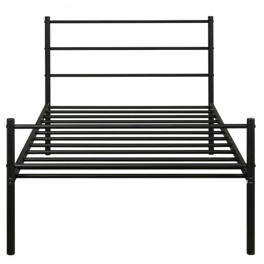 Twin Size Metal Bed Frame Platform with Headboard