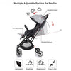 Lightweight Foldable Pushchair Baby Stroller with Foot Cover-Gray