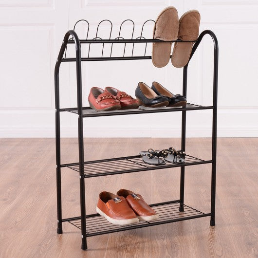 4-Tier Metal Shoe Rack Shelf