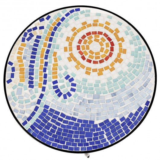 Outdoor Indoor Steel Accent Plant Stand Cobalt Table