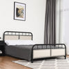 Queen size Metal Bed Frame Platform Bed Upholstered Panel