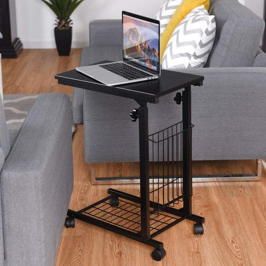 Height Adjustable Sofa Side Snack End Slide Table 