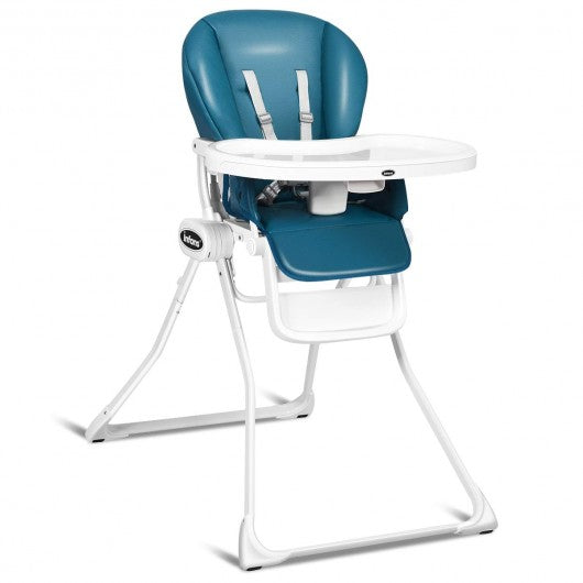 Space Saving Fold Baby High Chair-Navy